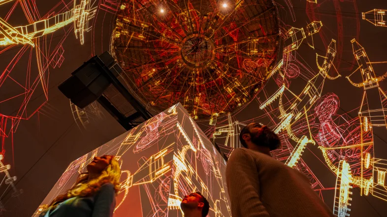 Projektionen im Gaskessel Wuppertal.