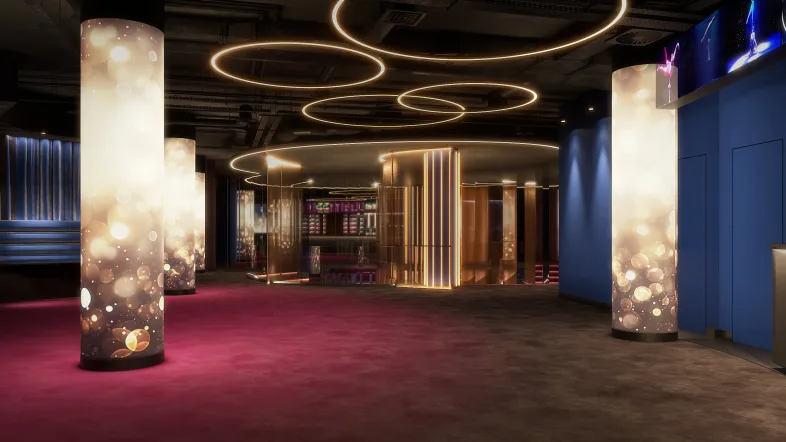 Foyer mit Blick zur Bar - Planbild