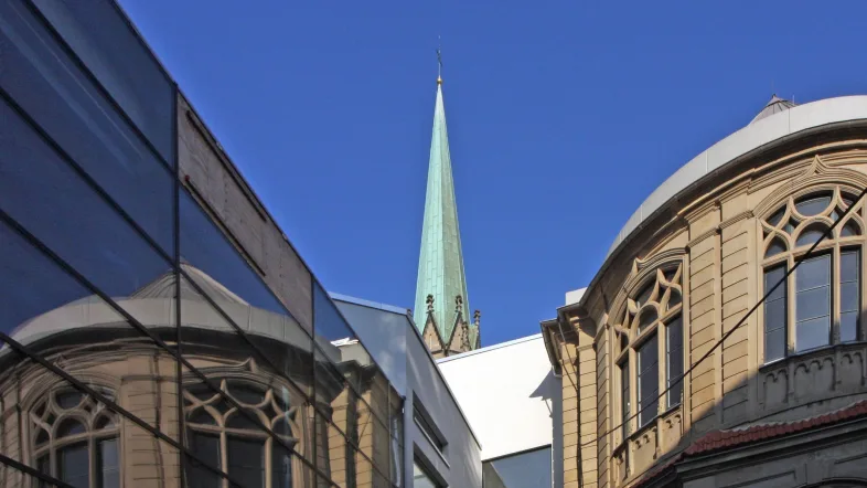 Kirchengebäude im Kunstquartier Hagen, Teil des historischen Ensembles.
