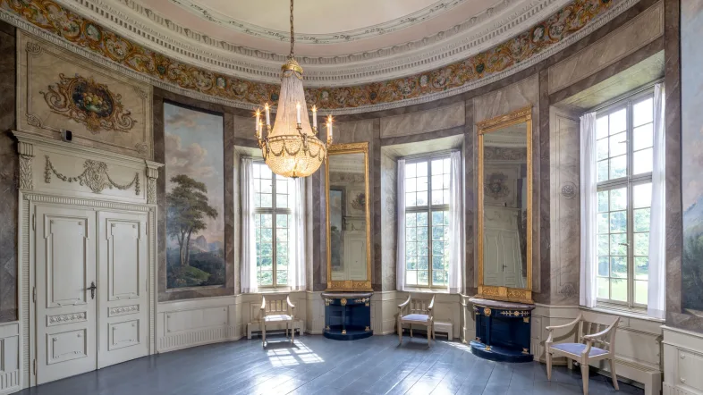 Darstellung eines Schlafzimmers im LVR-Industriemuseum Textilfabrik Cromford.