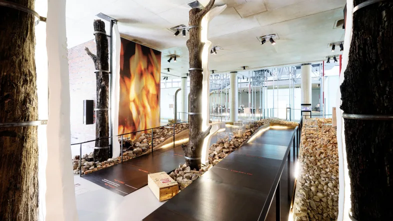 Blick in einen Ausstellungsraum im LWL-Museum für Archäologie und Kultur in Herne.