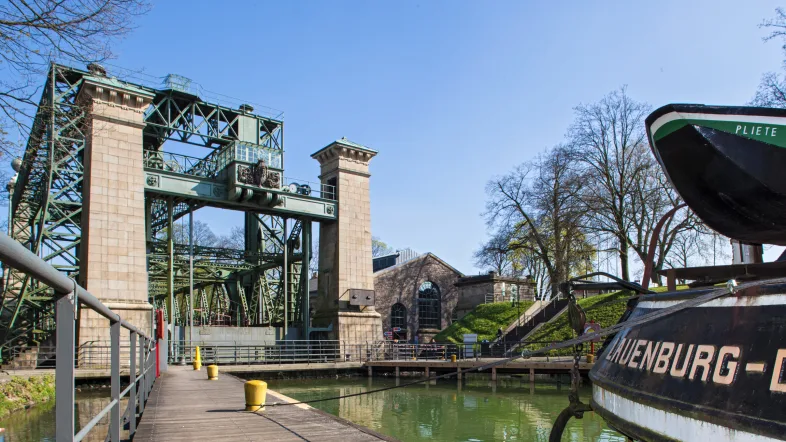Ansicht der Schleuse im LWL-Museum Schiffshebewerk Henrichenburg.