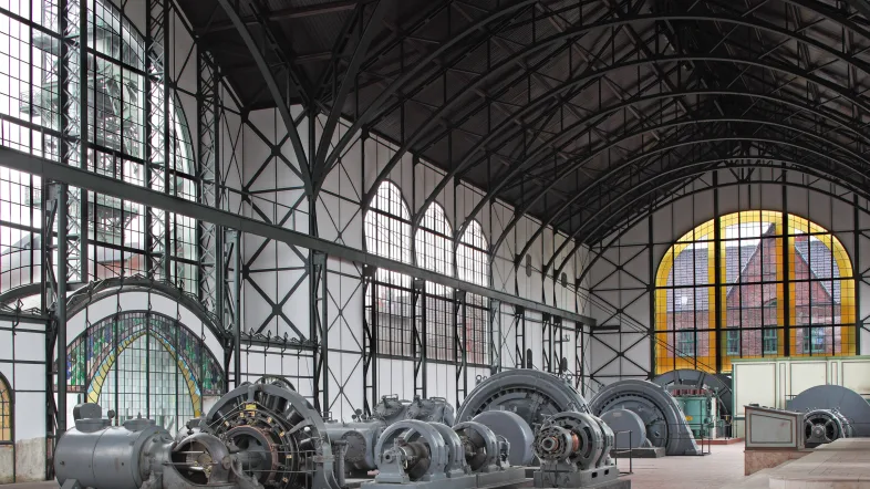 Innenasicht einer Halle des LWL-Museum Zeche Zollern.