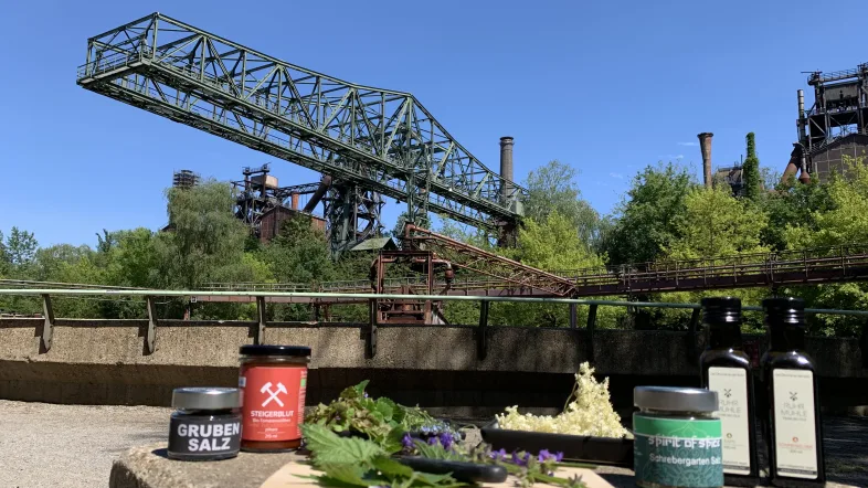 Industriedenkmal mit Kran als Station der Tour de Ruhr.
