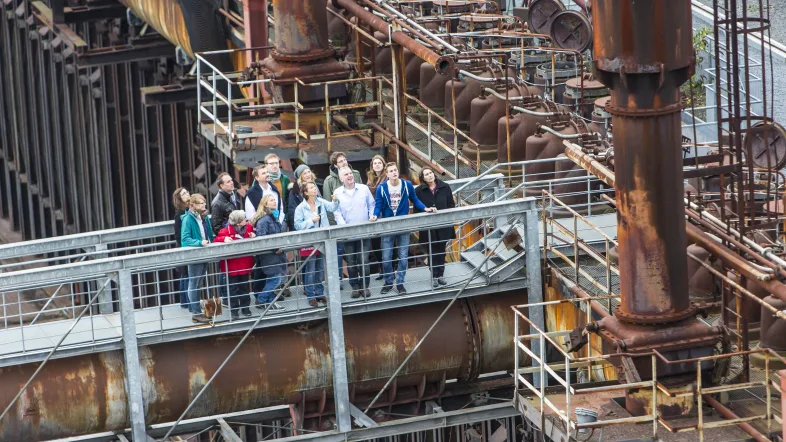 Gebäude und Anlagen der Kokerei auf dem Gelände der Zeche Zollverein Essen.